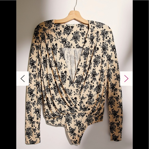 NWT Free People Printed Turnt Bodysuit - Picture 4 of 7